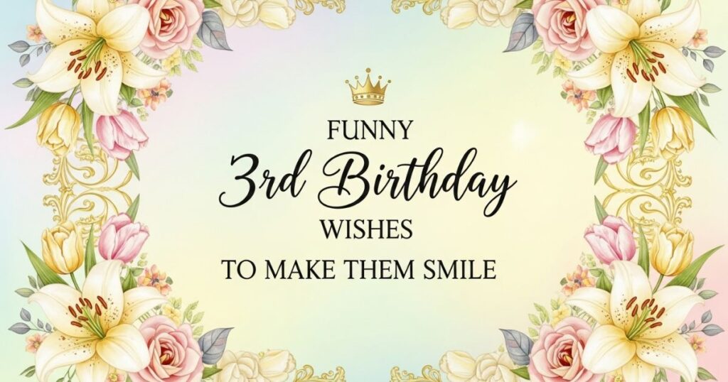 Funny Happy 3rd Birthday Wishes to Make Them Smile
