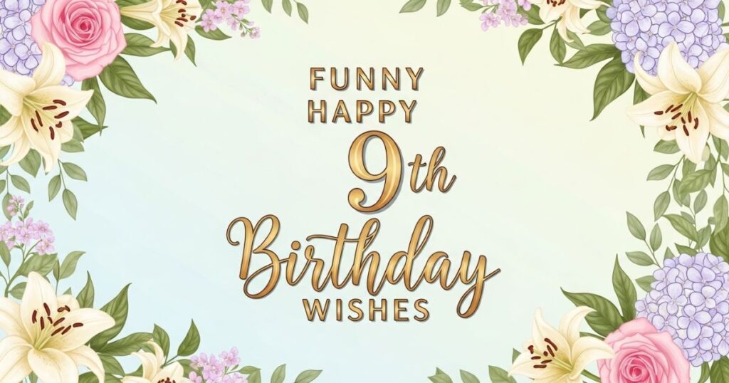 Funny Happy 9th Birthday Wishes