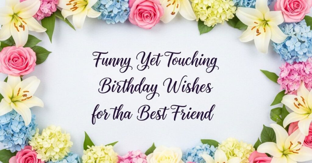 Funny Yet Touching Birthday Wishes for Best Friend