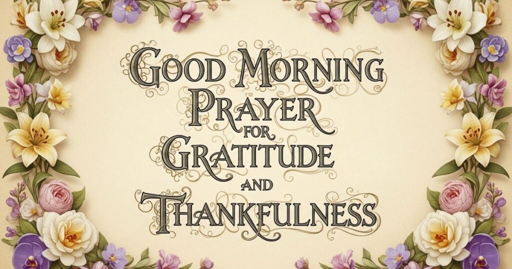 Good Morning Prayer for Gratitude and Thankfulness