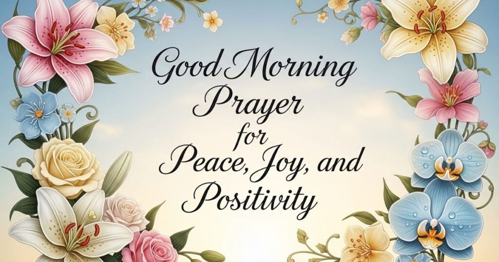 Good Morning Prayer for Peace, Joy, and Positivity