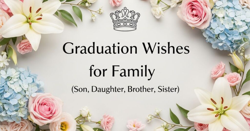 Graduation Wishes for Family (Son, Daughter, Brother, Sister)