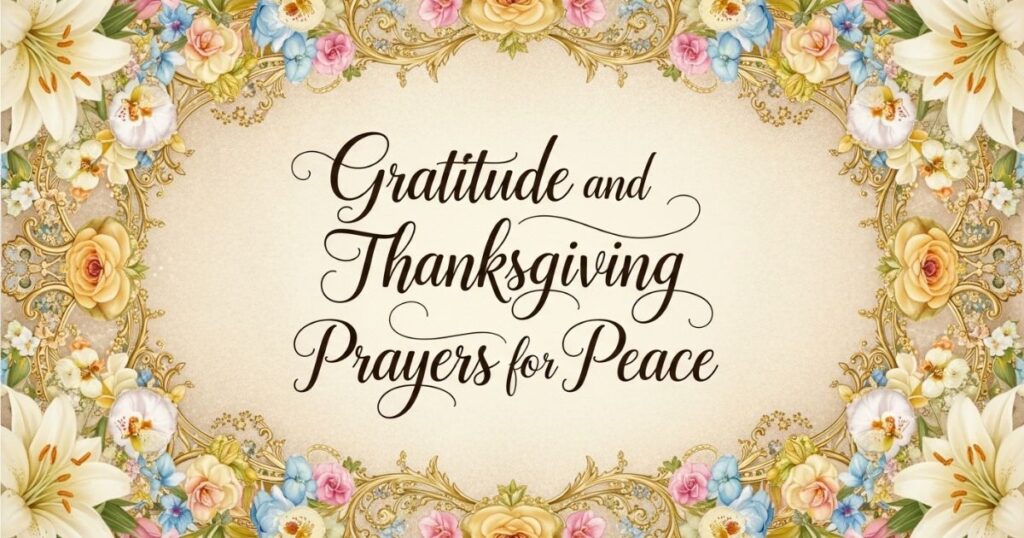 Gratitude and Thanksgiving Prayers for Peace