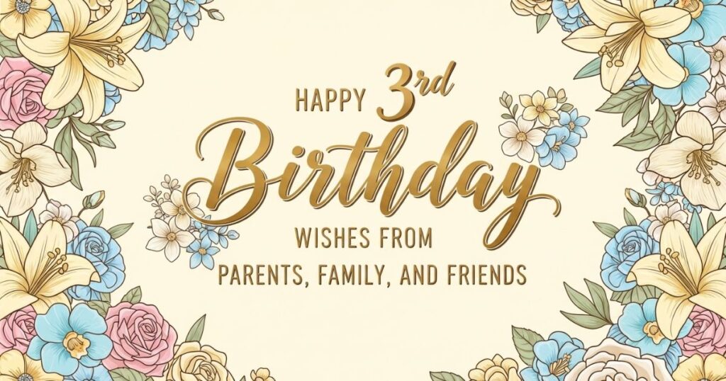 Happy 3rd Birthday Wishes from Parents, Family, and Friends
