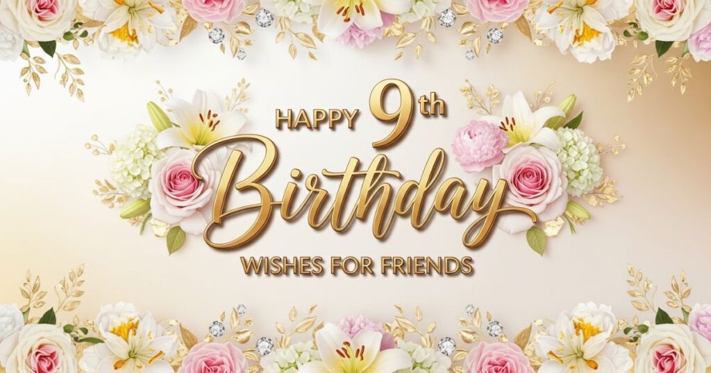 Happy 9th Birthday Wishes for Friends