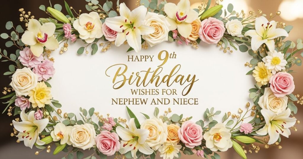 Happy 9th Birthday Wishes for Nephew and Niece