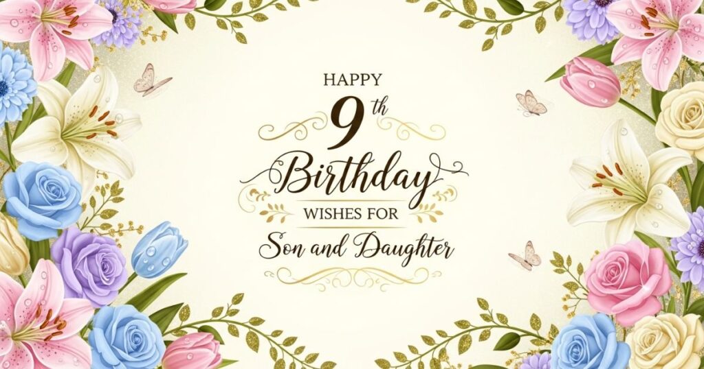 Happy 9th Birthday Wishes for Son and Daughter