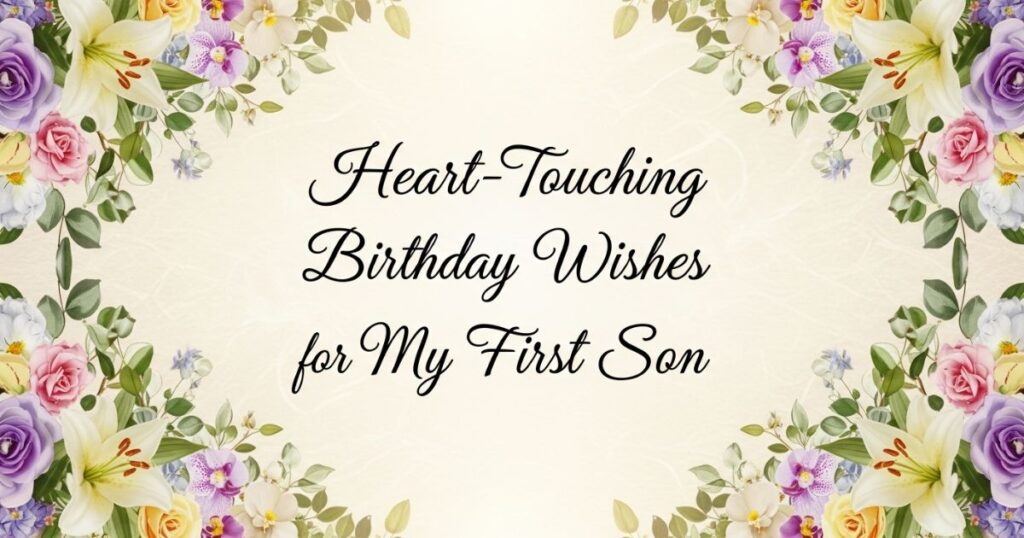 Heart-Touching Birthday Wishes for My First Son