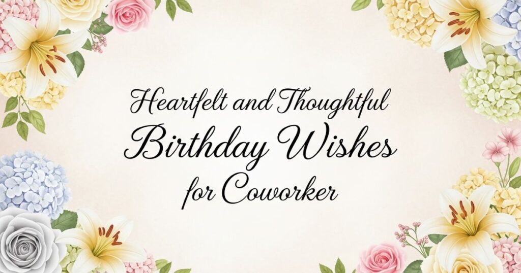 Heartfelt and Thoughtful Birthday Wishes for Coworker