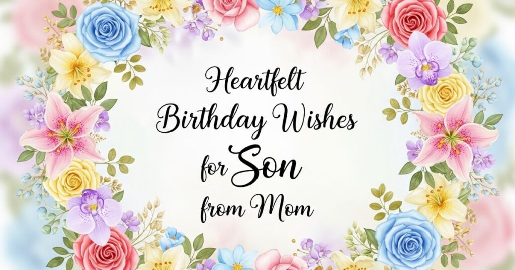 Heartfelt Birthday Wishes for Son from Mom 