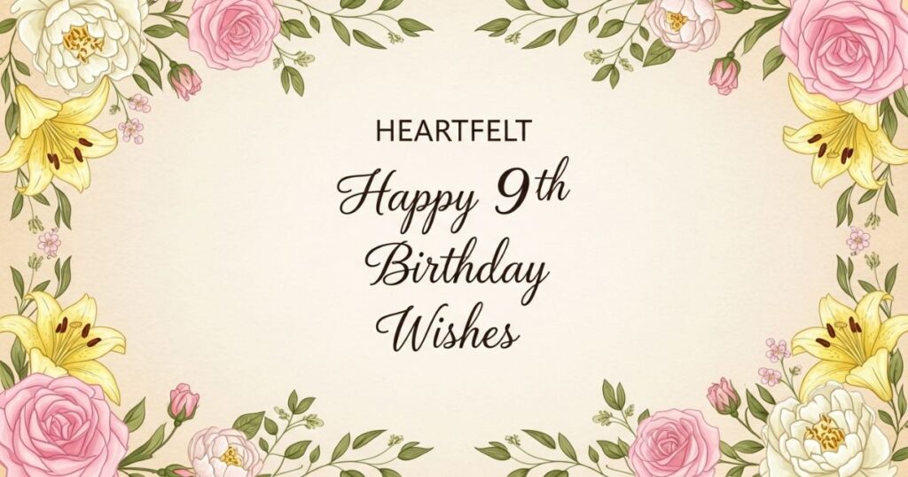 Heartfelt Happy 9th Birthday Wishes