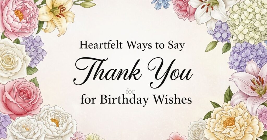 Heartfelt Ways to Say Thank You for Birthday Wishes