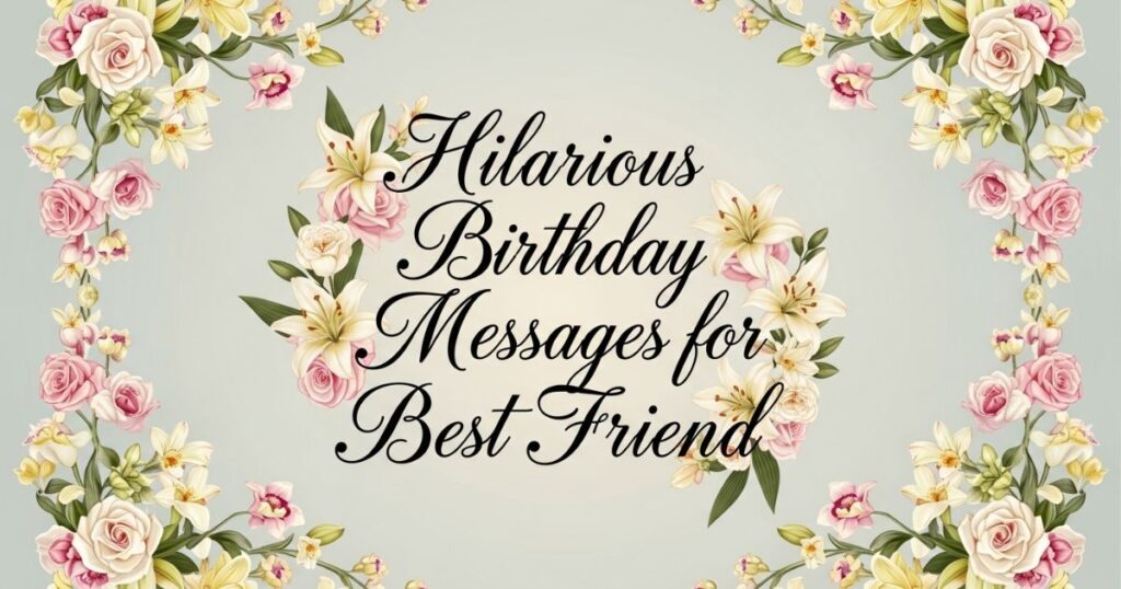 Hilarious Birthday Messages for Best Friend