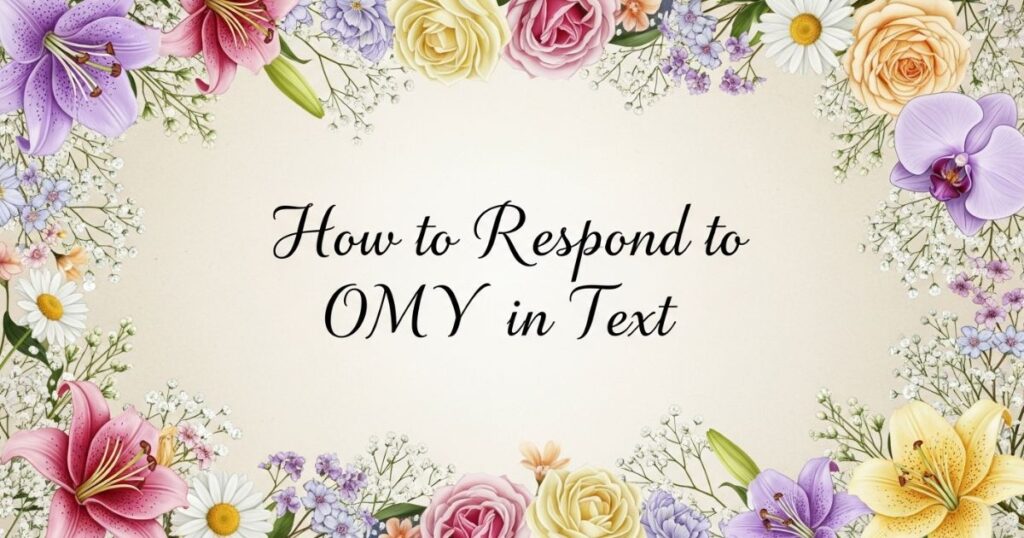 How to Respond to OMY in Text