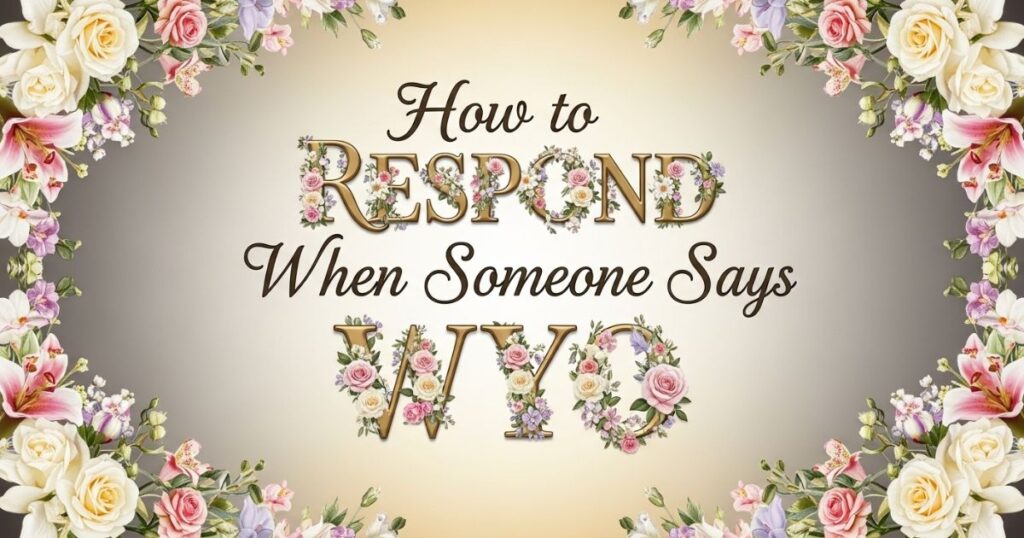 How to Respond When Someone Says WYO