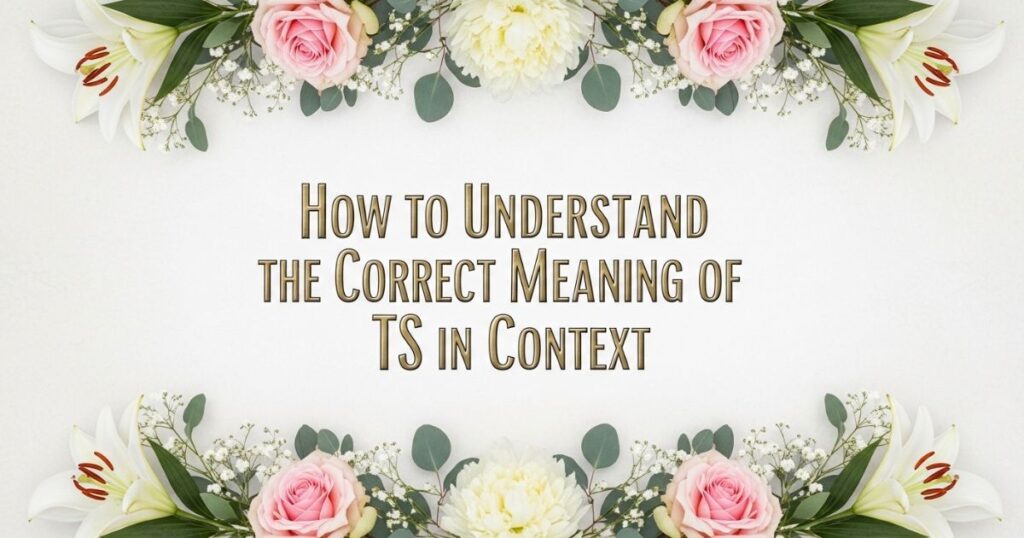 How to Understand the Correct Meaning of TS in Context