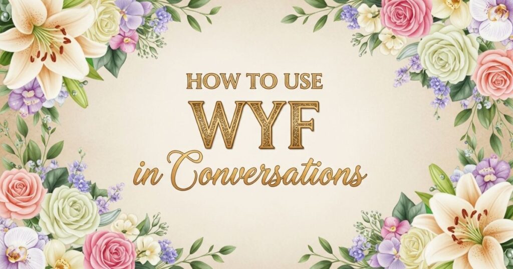 How to Use WYF in Conversations