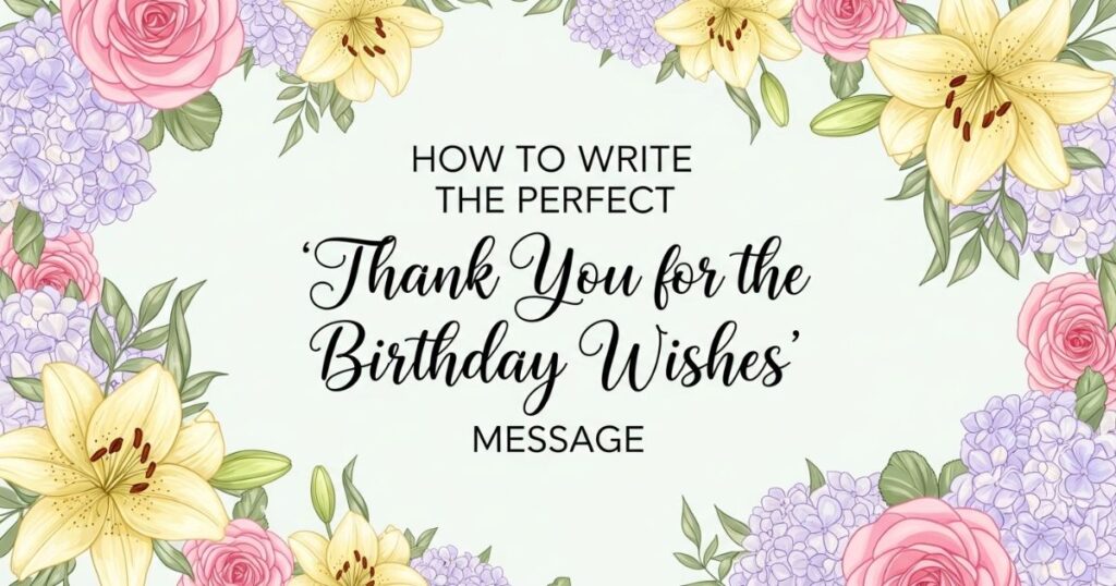 How to Write the Perfect "Thank You for the Birthday Wishes" Message