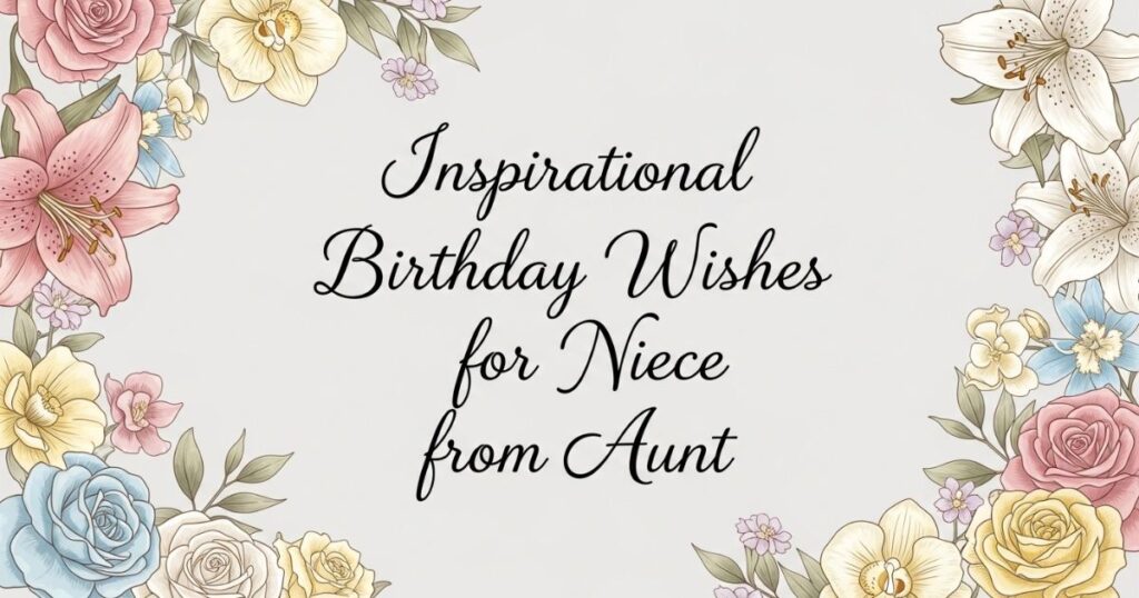 Inspirational Birthday Wishes for Niece from Aunt