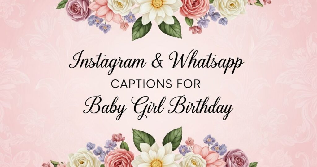 Instagram & WhatsApp Captions for Baby Girl Birthday