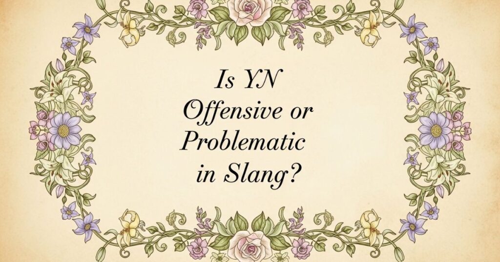 Is YN Offensive or Problematic in Slang?