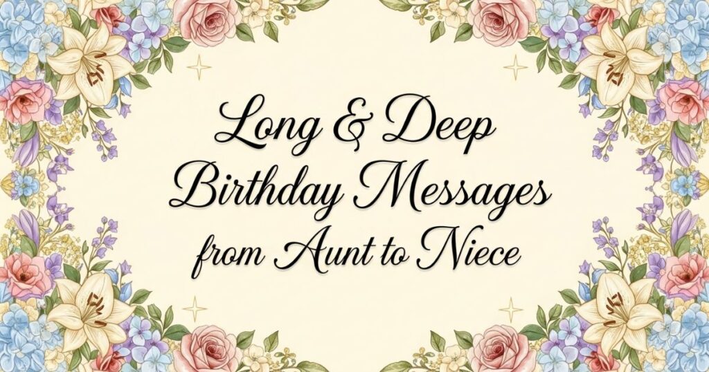 Long & Deep Birthday Messages from Aunt to Niece