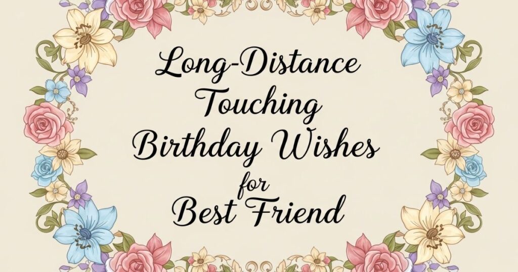 Long-Distance Touching Birthday Wishes for Best Friend