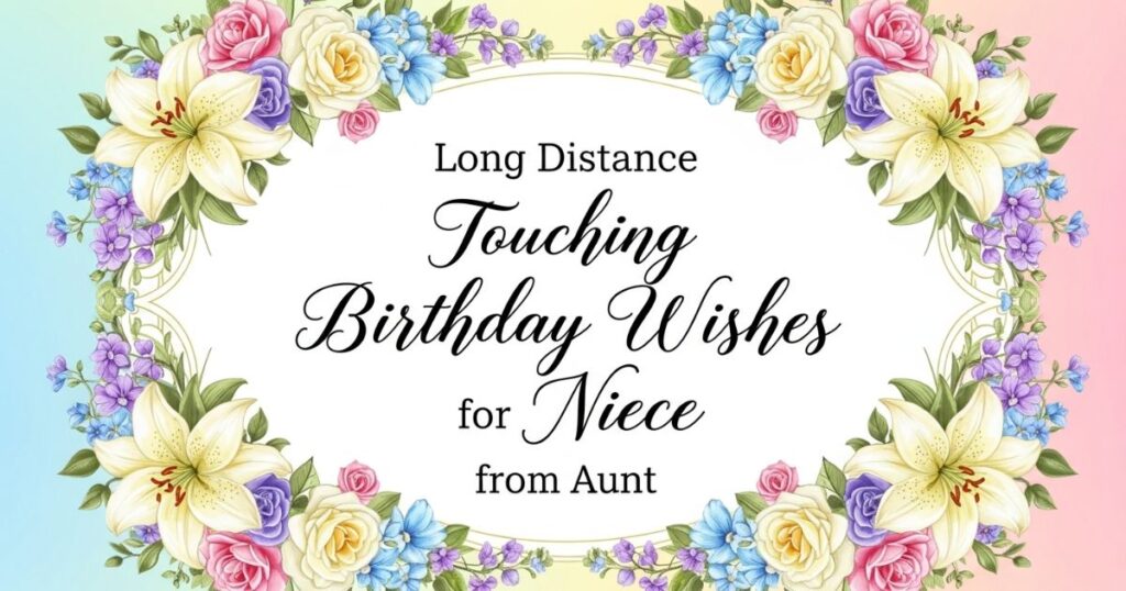 Long Distance Touching Birthday Wishes for Niece from Aunt
