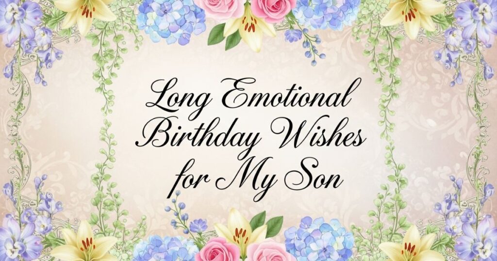 Long Emotional Birthday Wishes for My Son