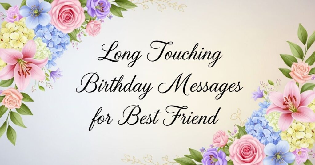 Long Touching Birthday Messages for Best Friend
