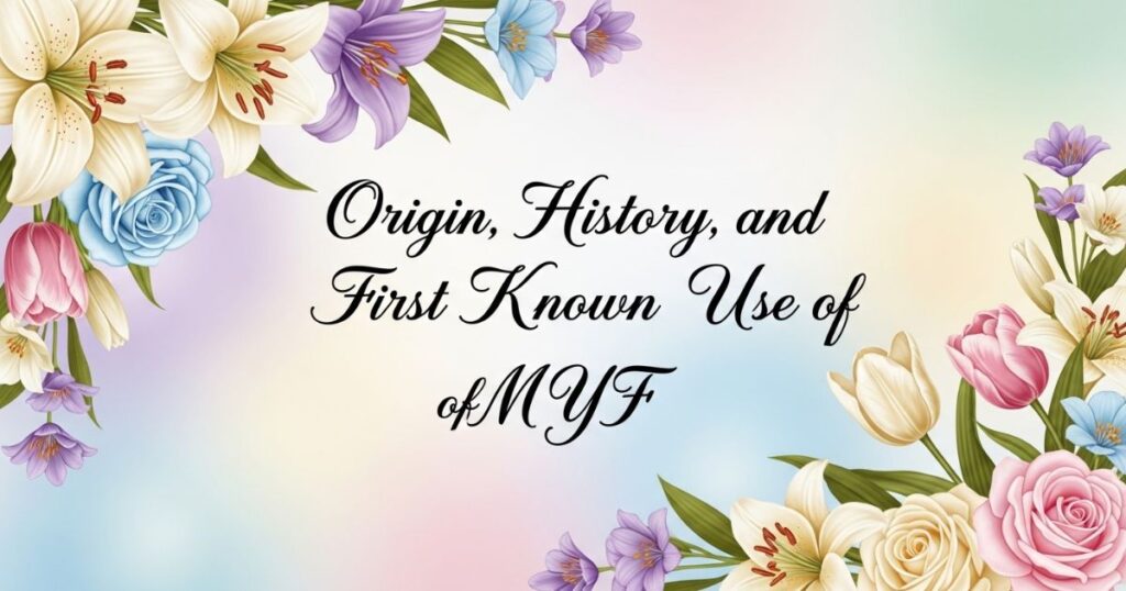 Origin, History, and First Known Use of MYF