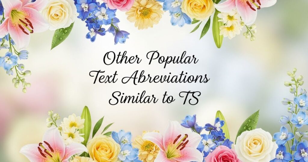 Other Popular Text Abbreviations Similar to TS