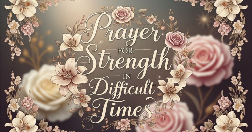 Prayer for Strength in Difficult Times