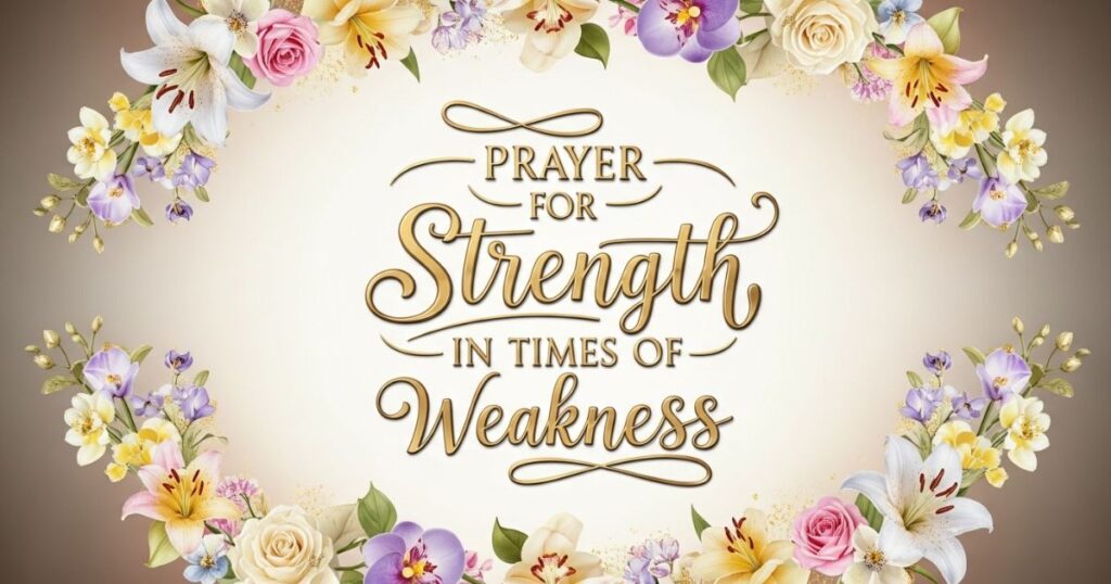 Prayer for Strength in Times of Weakness