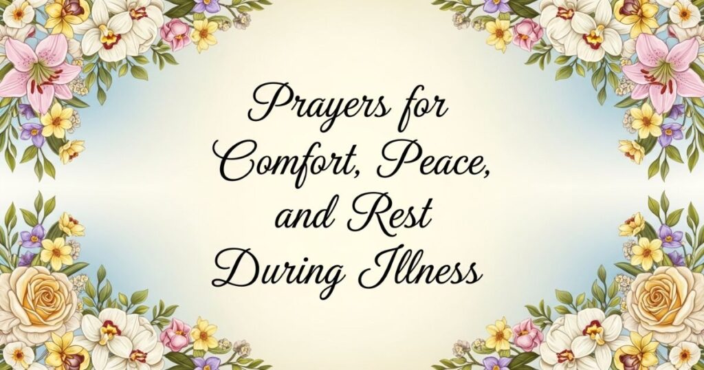 Prayers for Comfort, Peace, and Rest During Illness
