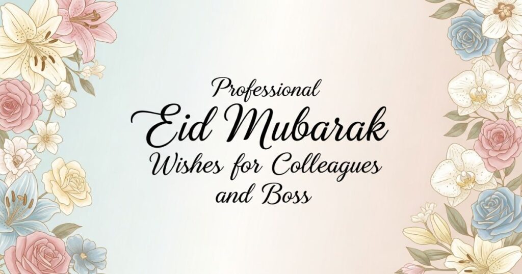 Professional Eid Mubarak Wishes for Colleagues and Boss