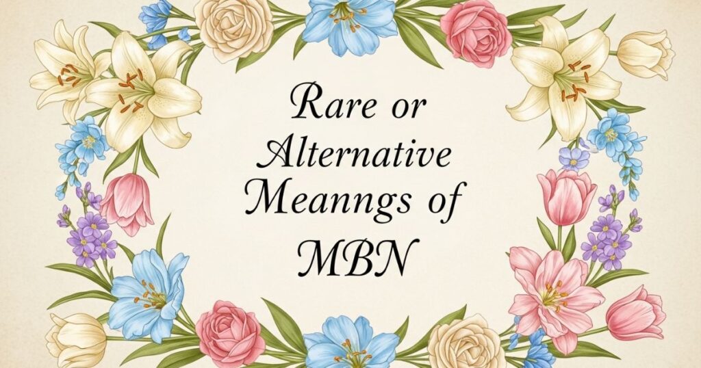 Rare or Alternative Meanings of MBN
