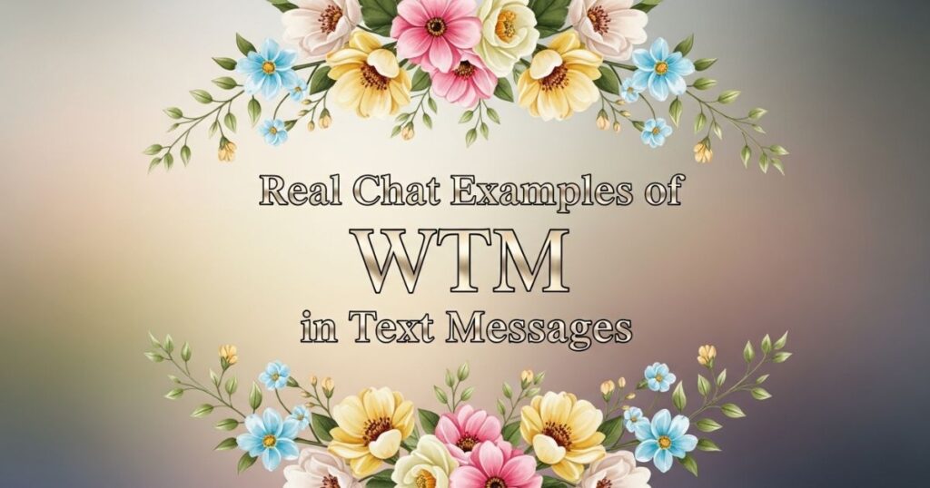 Real Chat Examples of WTM in Text Messages
