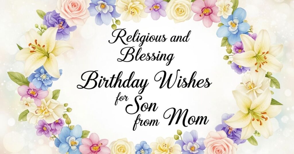 Religious and Blessing Birthday Wishes for Son from Mom
