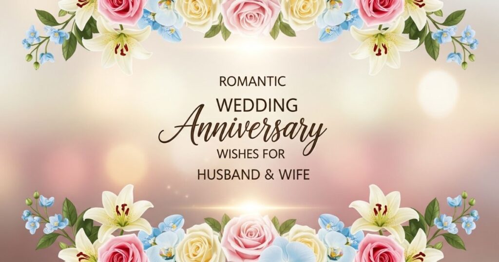 Romantic Wedding Anniversary Wishes for Husband & Wife