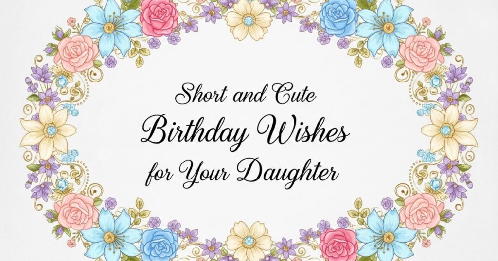 Short and Cute Birthday Wishes for Your Daughter