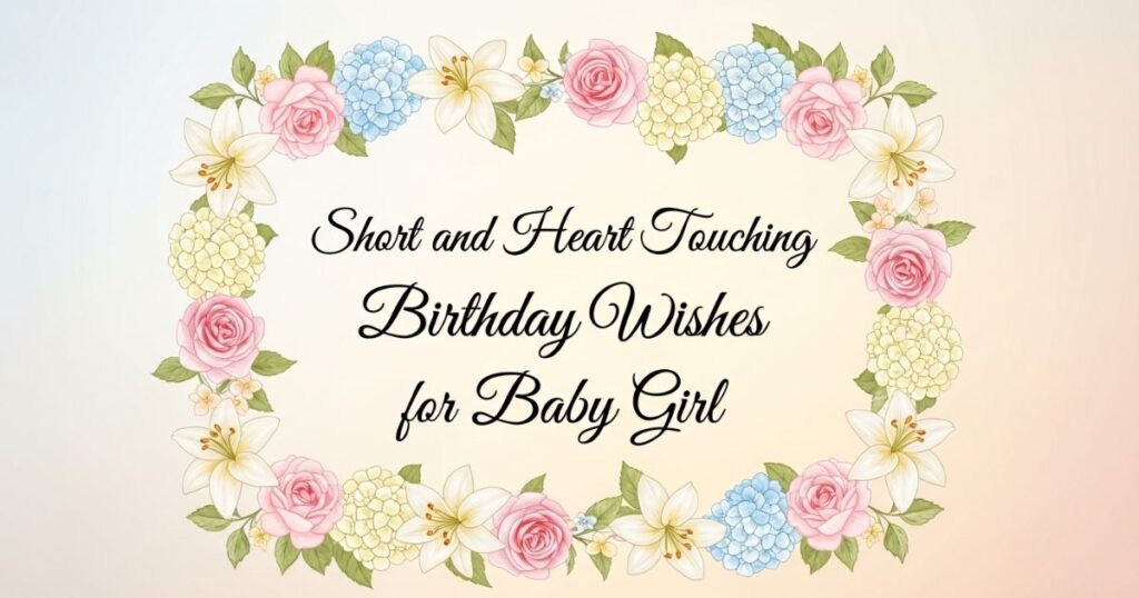 Short and Heart Touching Birthday Wishes for Baby Girl