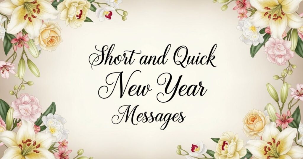 Short and Quick New Year Messages