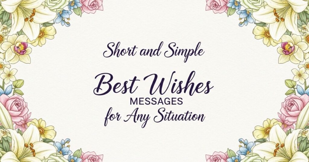 Short and Simple Best Wishes Messages for Any Situation