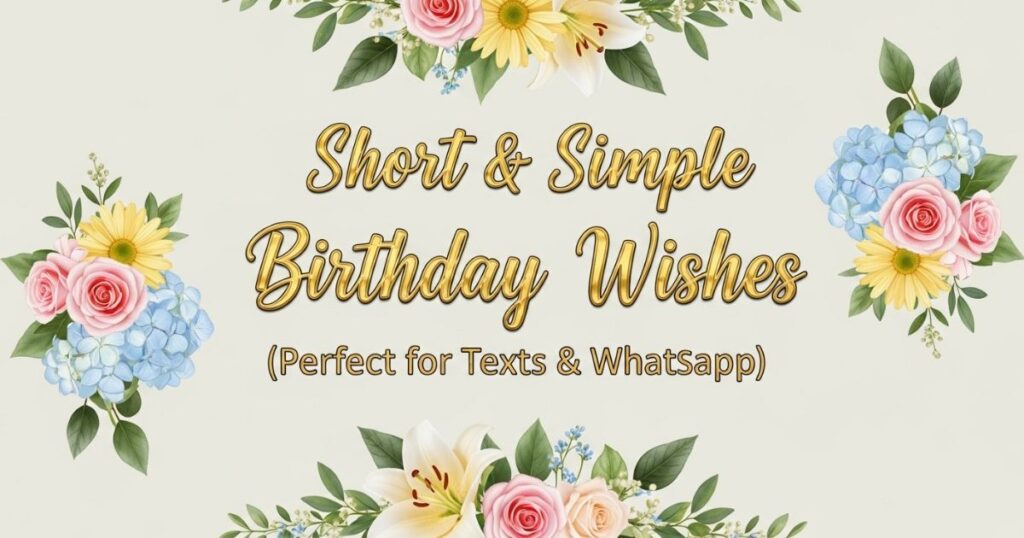 Short & Simple Birthday Wishes (Perfect for Texts & WhatsApp)