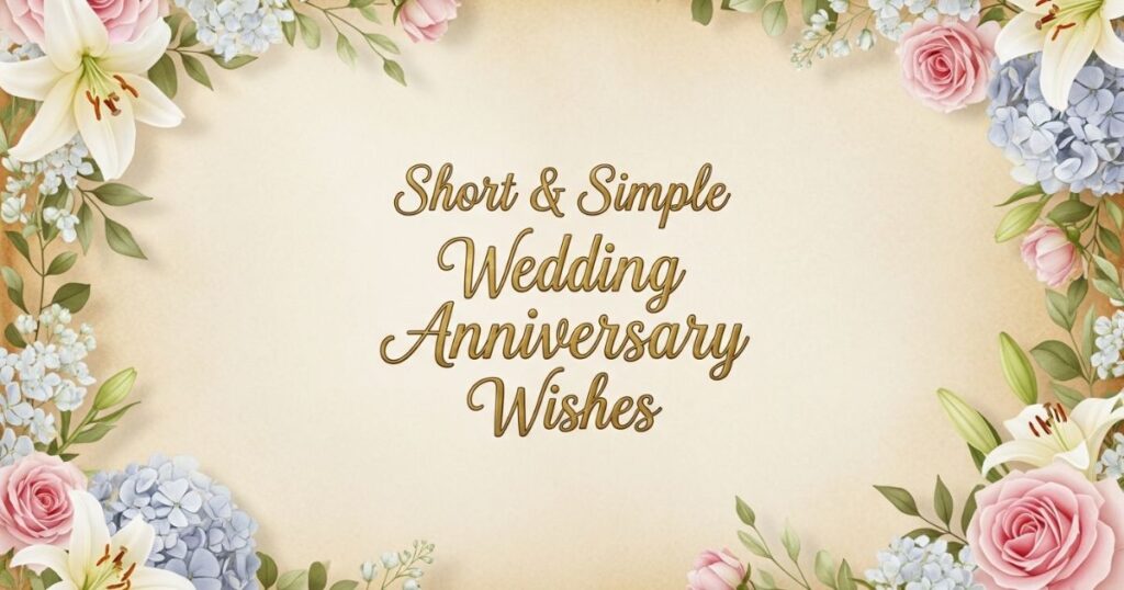 Short & Simple Wedding Anniversary Wishes