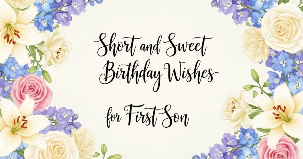 Short and Sweet Birthday Wishes for First Son
