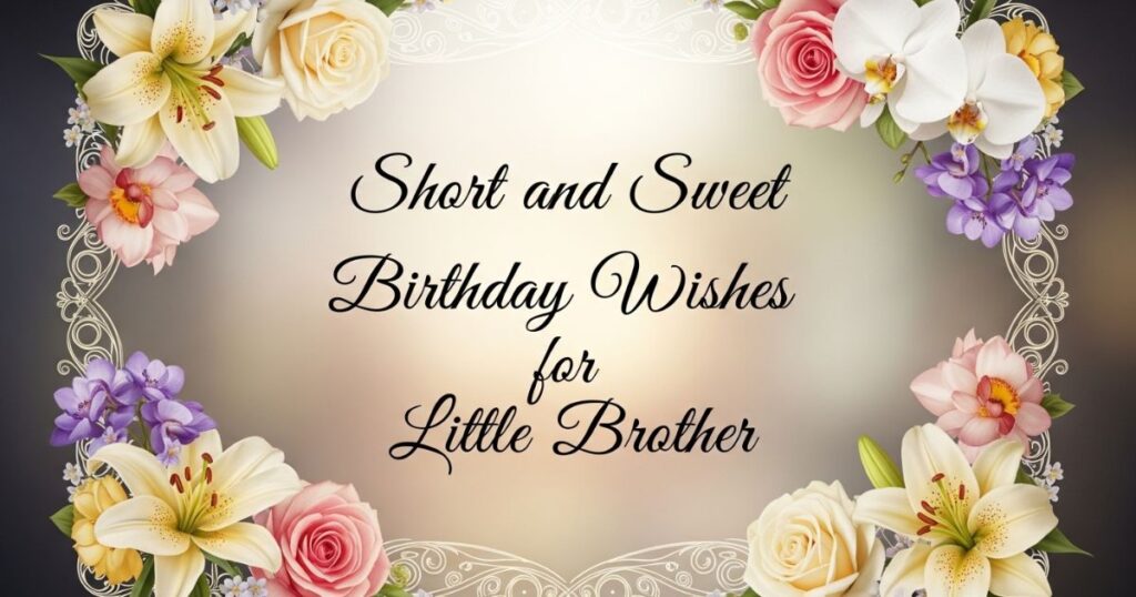 Short and Sweet Birthday Wishes for Little Brother