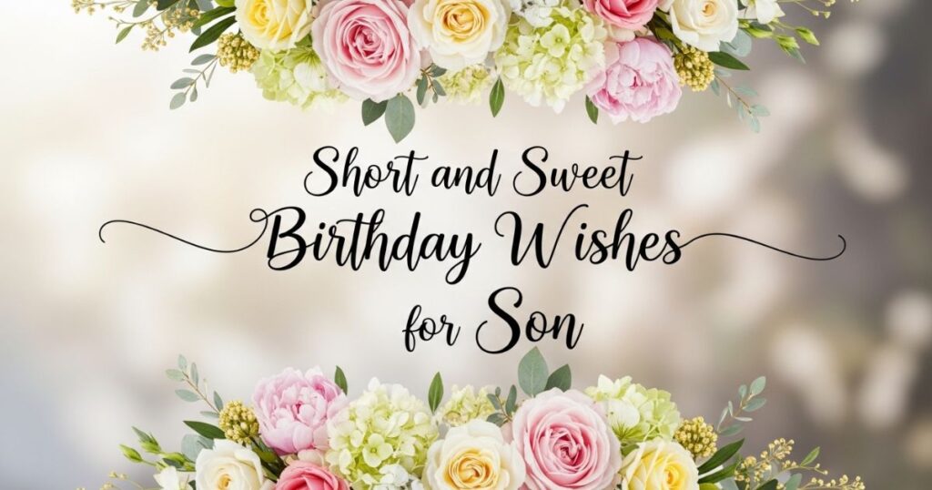 Short and Sweet Birthday Wishes for Son