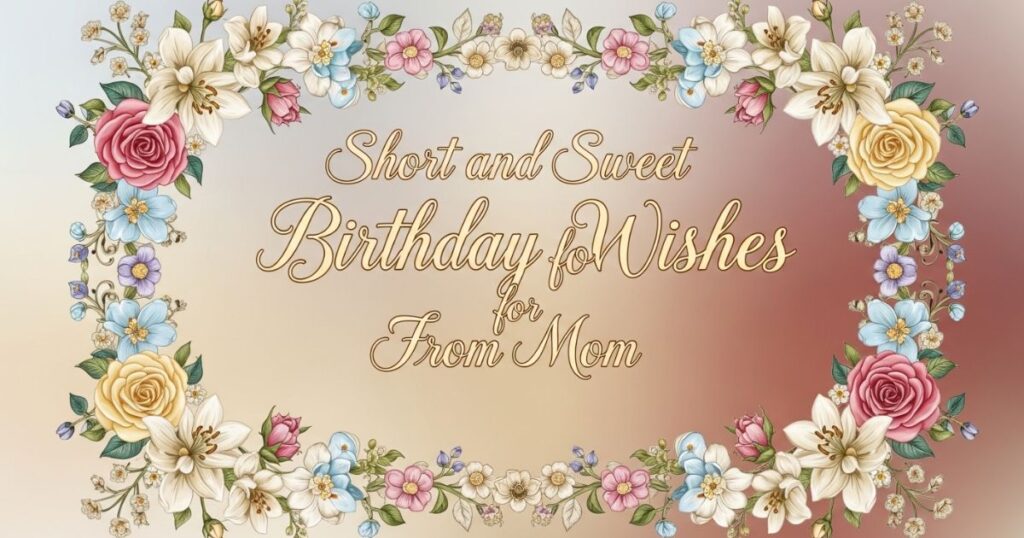 Short and Sweet Birthday Wishes for Son from Mom